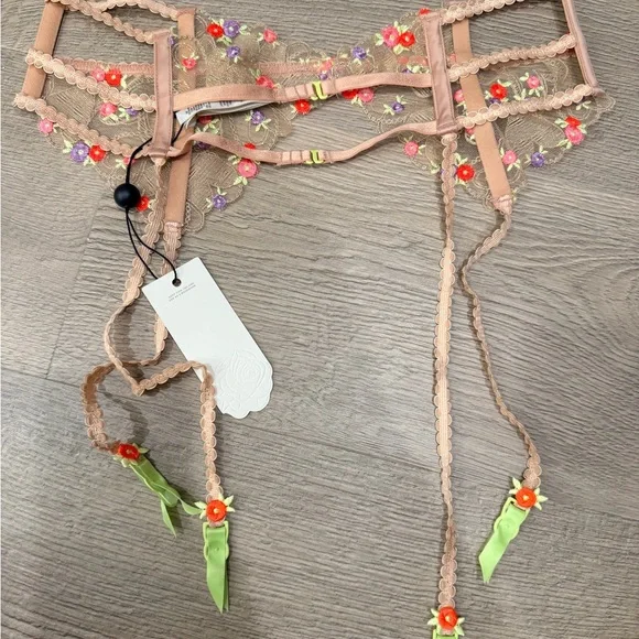 For Love And Lemons Floral Embroidered Bra Set - Multicolor - Picture 10 of 10